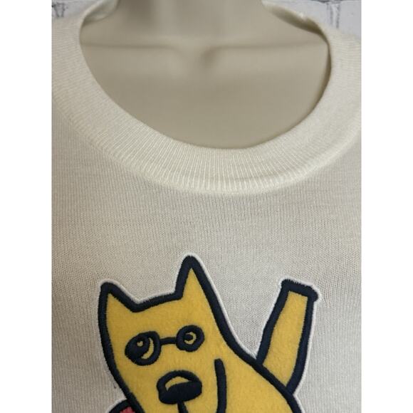 Life Is Good Ivory ‘Be My Valentine’ Dog Sweater~Sz Large~Embroidered~NWT - Picture 5 of 12